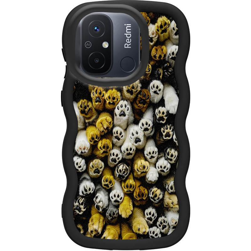 Чехол TPU Cloudy Pictures для Xiaomi Redmi 12C / Poco C55 (Paws)