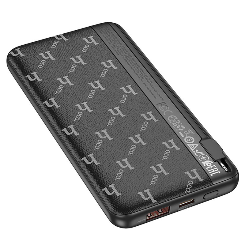 Фото Портативний ЗП Power Bank Hoco Q29 Nobility 22.5W+PD20W + Lightning 10000 mAh (Black) в маназині vchehle.ua