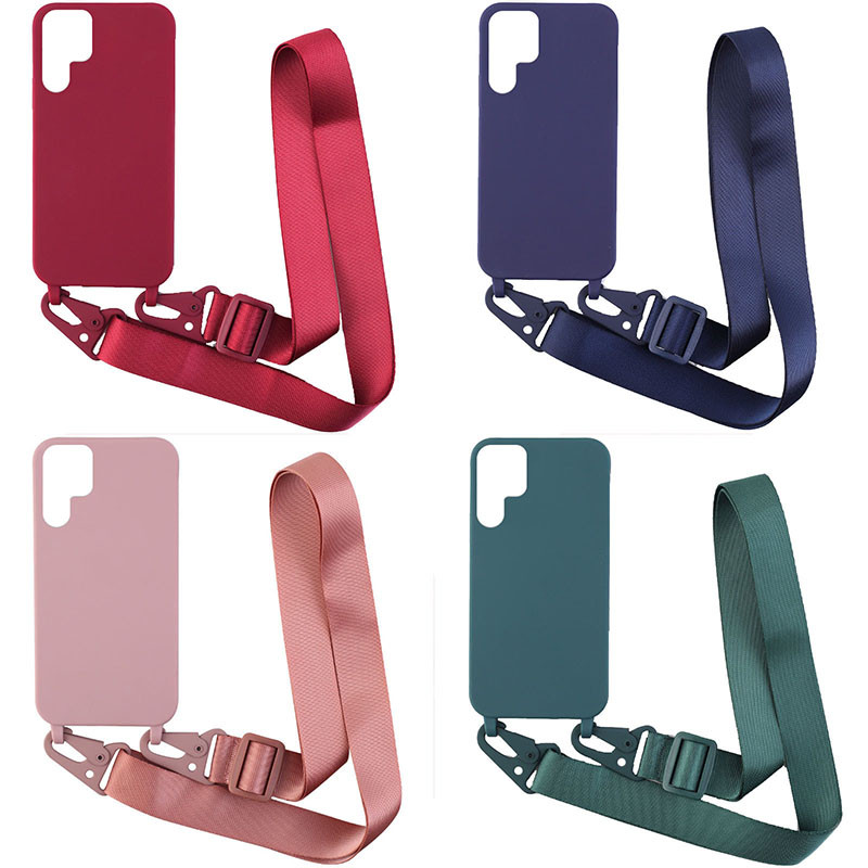 Чехол Crossbody с длинным цветным ремешком для Samsung Galaxy S22 Ultra