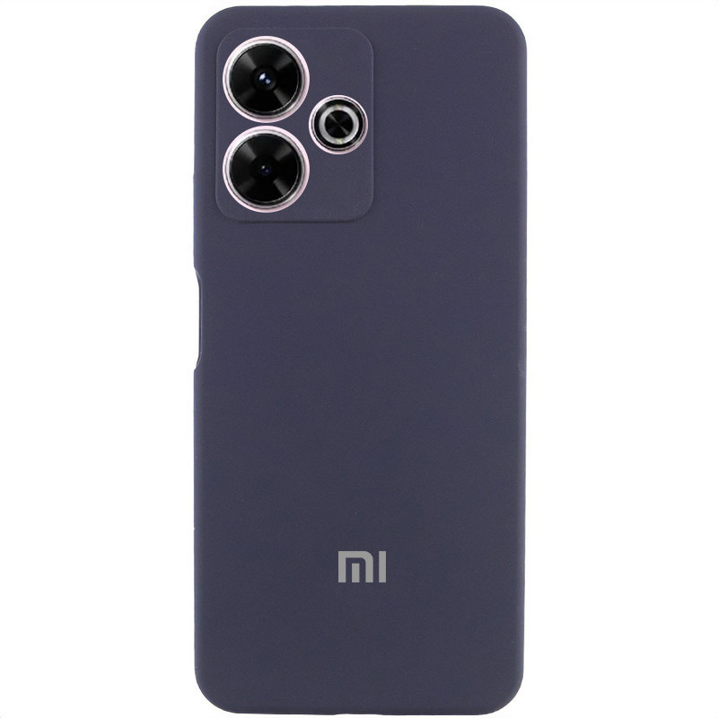 Чохол Silicone Cover Lakshmi Full Camera (AA) with logo на Xiaomi Redmi 13 4G / Poco M6 4G (Синій / Midnight blue)
