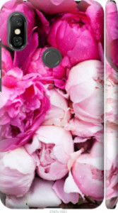 Чехол Розовые пионы для Xiaomi Redmi Note 6 Pro