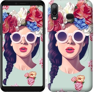 

Чехол Девушка с цветами для Samsung Galaxy A6s 689911
