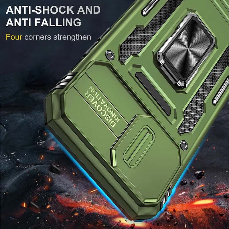 Фото Ударопрочный чехол Camshield Army Ring для Apple iPhone 11 (6.1") (Оливковый / Army Green) на vchehle.ua