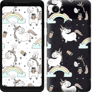 

Чехол Единорог и кофе для Google PixeL 2 XL 841253