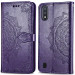 Фото Кожаный чехол (книжка) Art Case с визитницей для Samsung Galaxy A01 (Фиолетовый) на vchehle.ua