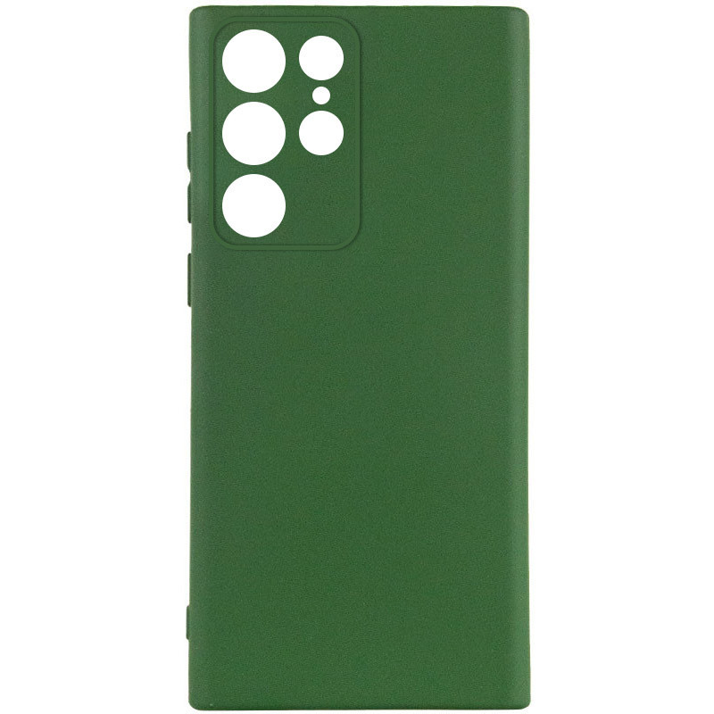 Чехол TPU GETMAN Liquid Silk Full Camera для Samsung Galaxy S23 Ultra (Зеленый / Dark green)