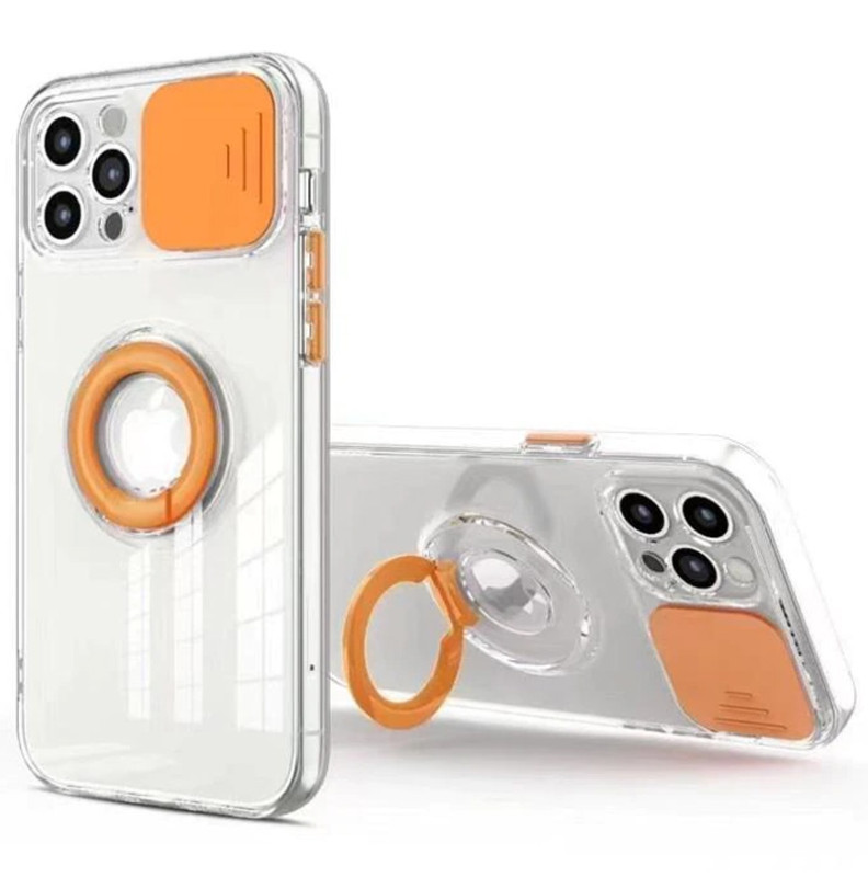 Чохол Camshield ColorRing TPU зі шторкою для камери на Apple iPhone 12 Pro Max (6.7") (Помаранчевий)