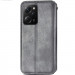 Фото Кожаный чехол книжка GETMAN Cubic (PU) для Xiaomi Poco X5 Pro (Серый) на vchehle.ua