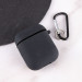 Фото Силіконовий футляр з мікрофіброю для навушників Airpods 1/2 (Чорний / Black) в маназині vchehle.ua