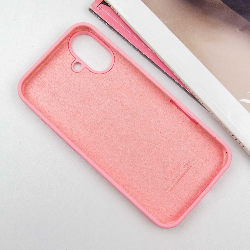 Фото Чохол Silicone Case Full Protective (AA) на Apple iPhone 16 (6.1") (Рожевий / Light pink) в маназині vchehle.ua