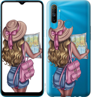 

Чехол Девушка с картой для Realme C3 933413