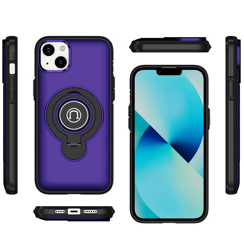 TPU+Textured PC Magnet на Apple iPhone 13 / 14 (6.1") (Purple) в магазині vchehle.ua