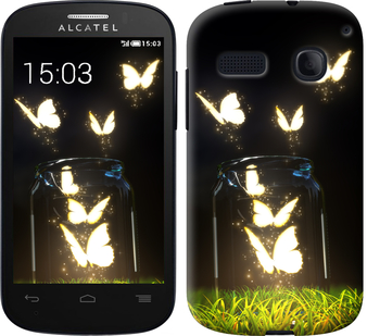 

Чехол Бабочки для Alcatel One Touch Pop C3 4033D 198767