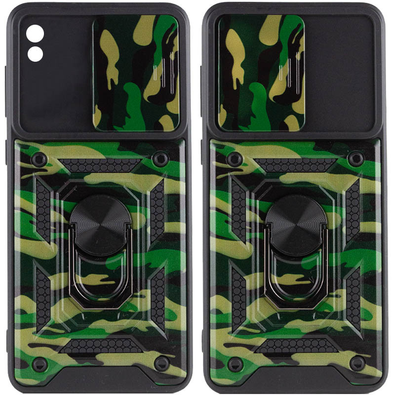 Ударопрочный чехол Camshield Serge Ring Camo для Xiaomi Redmi 9A (Зеленый / Army Green)
