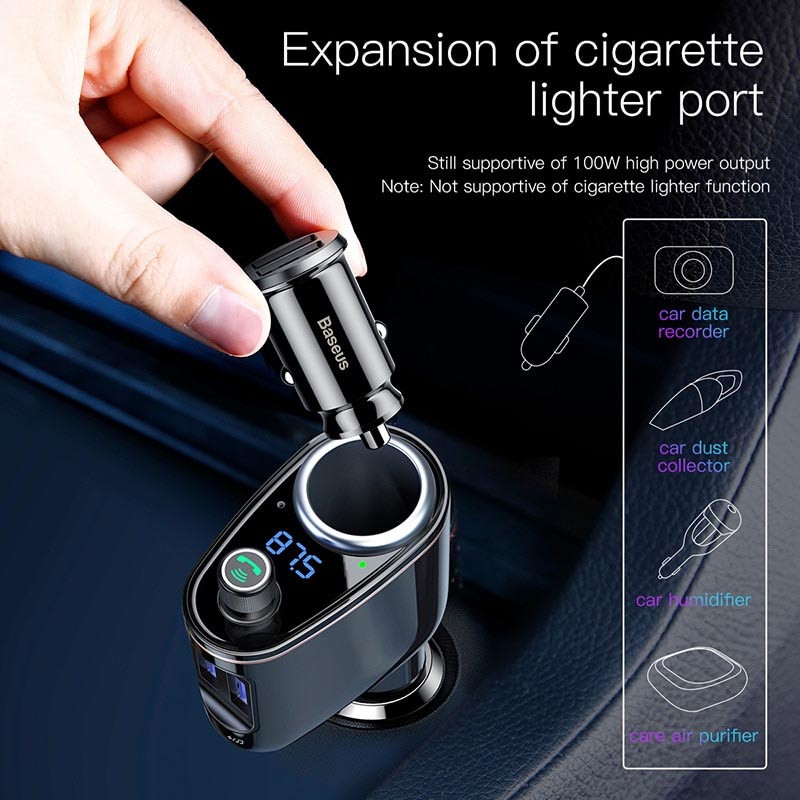 АЗУ FM модулятор Baseus S-06 OS (CCHC00000) (Black) в магазине vchehle.ua