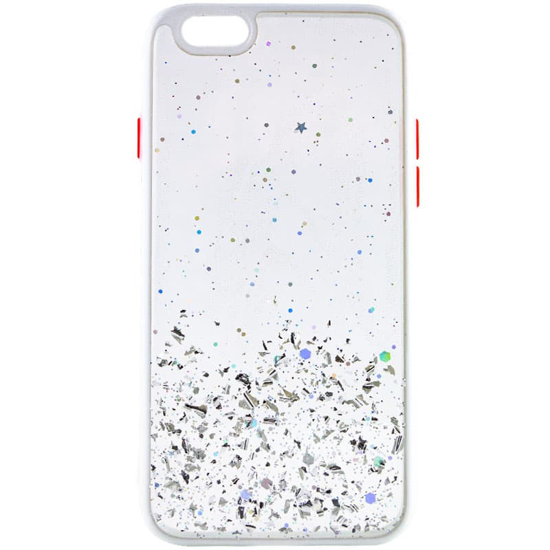 TPU чехол Spangle star с защитой камеры для Apple iPhone 6/6s (4.7") (Белый)