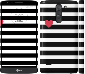 

Чехол Черно-белые полосы для LG G3 Stylus D690 751864