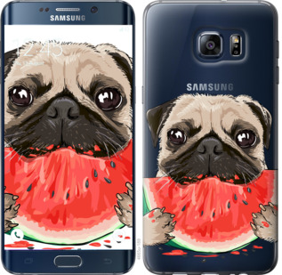 

Чехол Мопс и арбуз для Samsung Galaxy S6 Edge Plus G928 843398