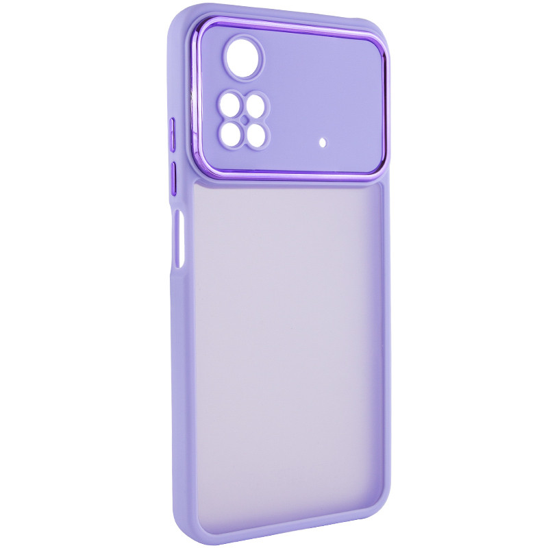 TPU+PC чохол Accent на Xiaomi Poco M4 Pro 4G (White / Purple)