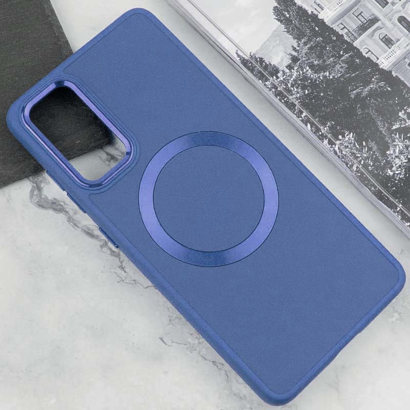 TPU чохол Bonbon Metal Style with Magnetic safe на Samsung Galaxy A55 (Синій / Denim Blue) в магазині vchehle.ua