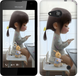 

Чехол Милая девочка с зайчиком для Microsoft Lumia 550 636809