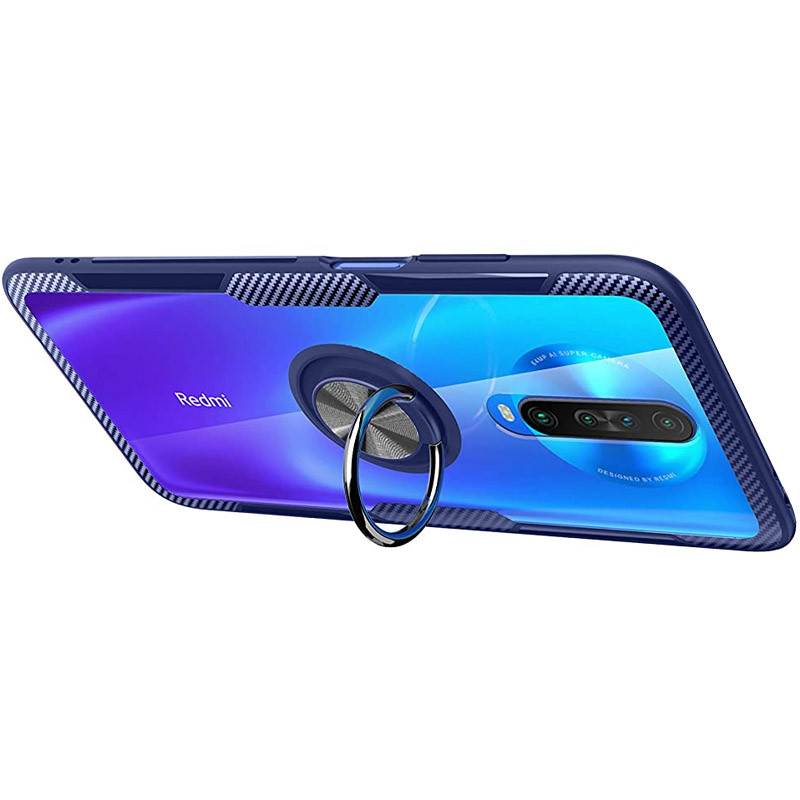 

TPU+PC чохол Deen CrystalRing for Magnet (opp) для Xiaomi Redmi K20 (Прозорий / Синій) 908283