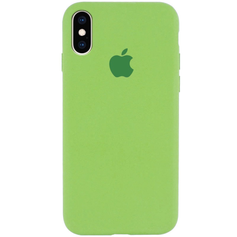 Чохол Silicone Case Full Protective (AA) на Apple iPhone XS Max (6.5") (М'ятний / Mint)