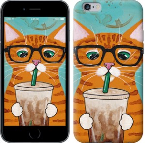 Чехол Зеленоглазый кот в очках для iPhone 6s plus (5.5'')
