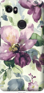 Чехол Цветы акварелью для Google PixeL 2 XL