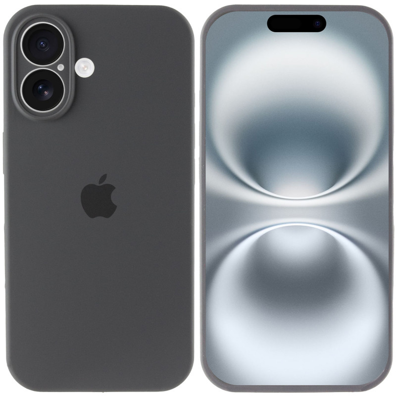 Фото Чохол Silicone Case Full Camera Protective (AA) на Apple iPhone 16 Plus (6.7") (Сірий / Dark Gray) в маназині vchehle.ua