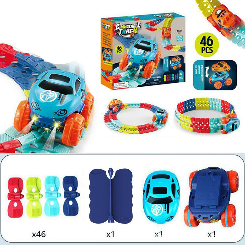 Інтерактивний трек з інерційною машинкою SHT 088 Changeable Trak (46pcs/1CAR) (Colorful) в магазині vchehle.ua