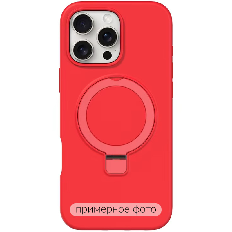 Чохол Silicone Case Full Protective NO LOGO with Ring на Apple iPhone 16e (6.1") (Red)