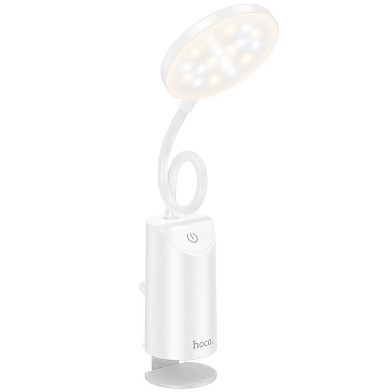 Настільна LED лампа Hoco HX10 Clip table lamp (1200mAh) (White)