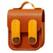 Кожаный футляр Briefcase для наушников AirPods 1/2 (Brown / Yellow)