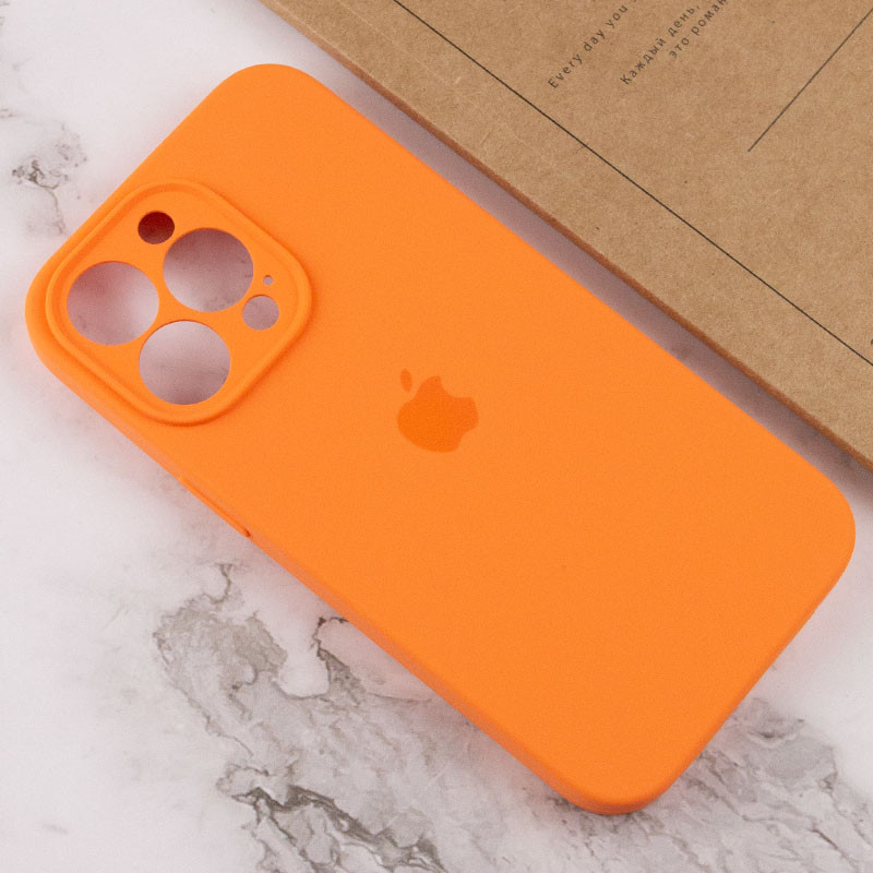 Чохол Silicone Case Full Camera Protective (AA) на Apple iPhone 14 Pro (6.1") (Помаранчевий / Kumquat) в магазині vchehle.ua