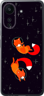 Чехол Лисички в космосе для Xiaomi Poco C65