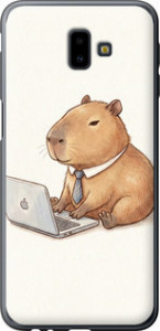 Чохол Funny Capybara CEO Working на Samsung Galaxy J6 Plus 2018