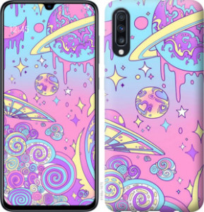 Чехол Розовая галактика для Samsung Galaxy A90 5G