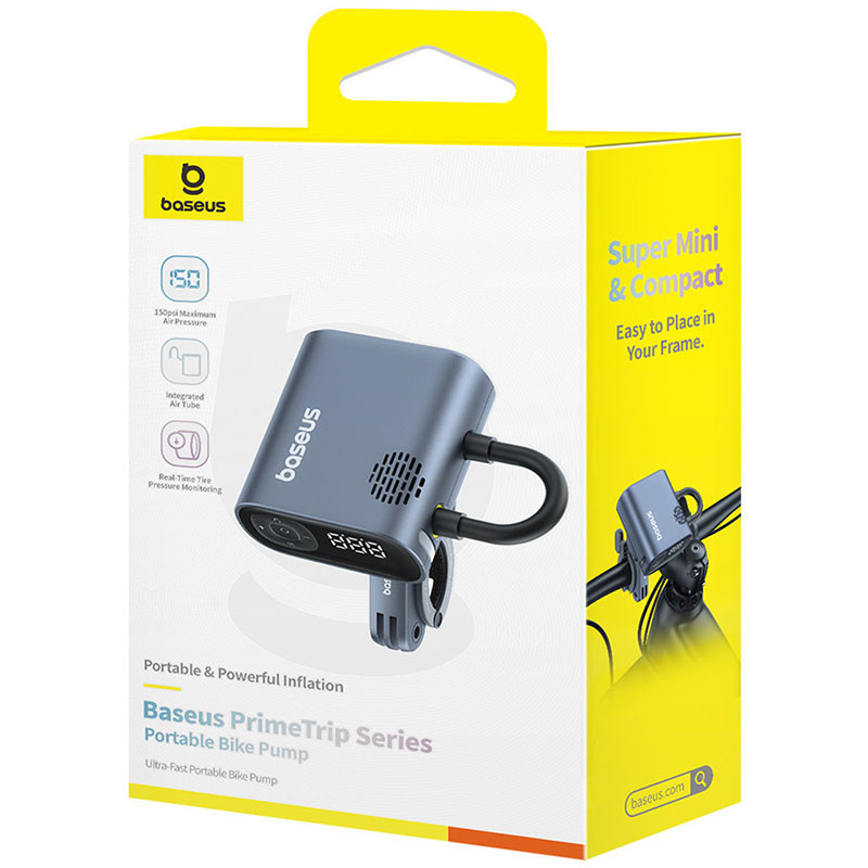 Замовити Портативний велосипедний насос Baseus PrimeTrip Series (C11169000121-00) (Cosmic Black) на vchehle.ua