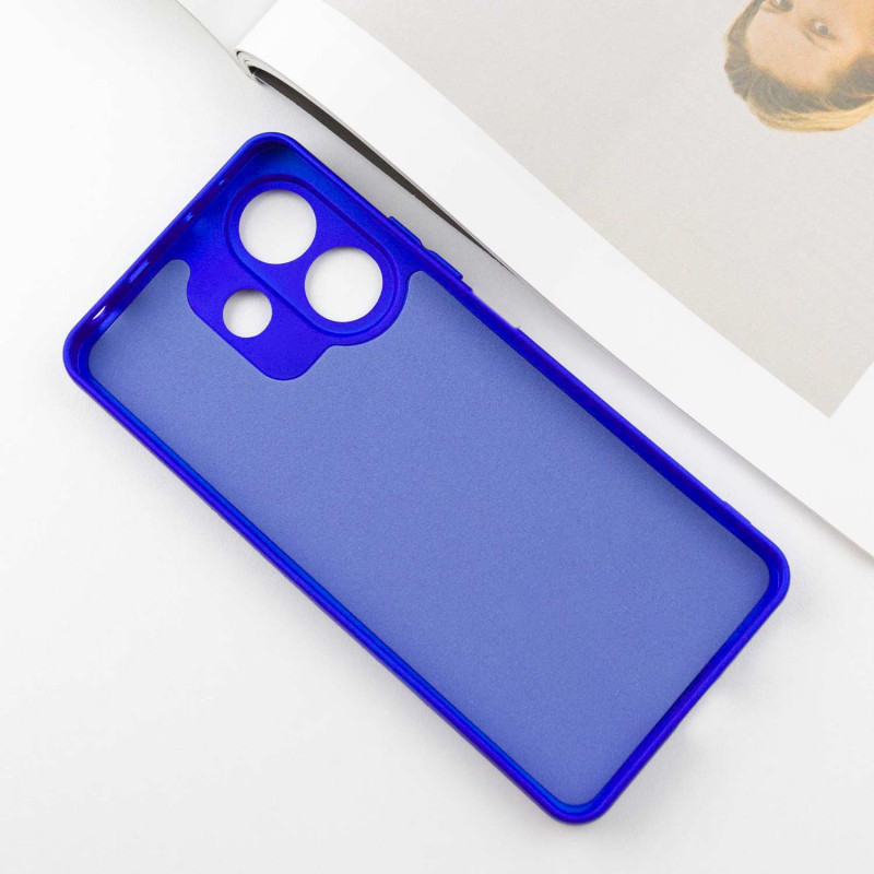 Фото Чохол TPU GETMAN Liquid Silk Full Camera на Xiaomi Redmi 13 4G / Poco M6 4G (Синій / Iris) в маназині vchehle.ua