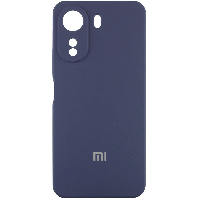 Чехол Silicone Cover Lakshmi Full Camera (AA) with logo для Xiaomi Redmi 13C / Poco C65 (Синий / Midnight blue)