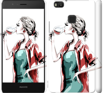 

Чехол Девушка с бокалом для Huawei P9 Lite 841715