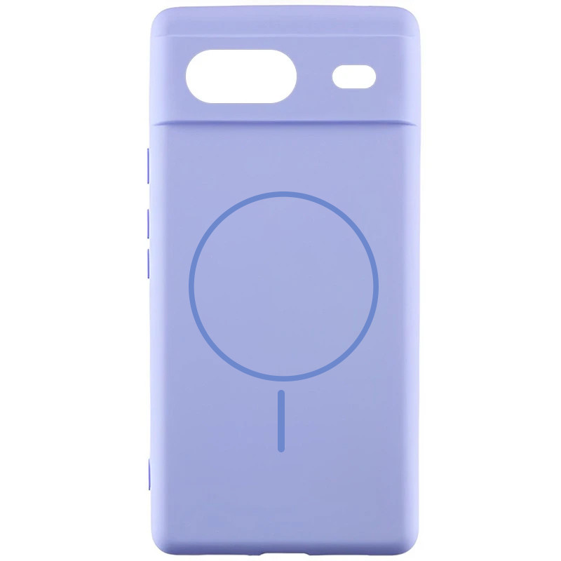 Чехол Silicone Cover Lakshmi Full Camera (AA) with MagFit для Google Pixel 7 (Сиреневый / Dasheen)
