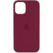 Чохол Silicone Case (AA) на Apple iPhone 12 Pro / 12 (6.1") (Бордовий / Plum)
