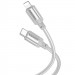Фото Дата кабель Borofone BX108 Start silicone Type-C to Lightning 27W (1m) (Gray) на vchehle.ua