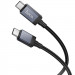 Фото Дата кабель Hoco X118 Generic with display Type-C to Type-C 60W (1m) (Black) на vchehle.ua