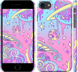 Чохол Рожева галактика на iPhone SE 2020