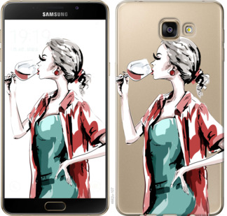 

Чехол Девушка с бокалом для Samsung Galaxy A9 A9000 841342