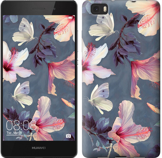 

Чехол Нарисованные цветы для Huawei Ascend P8 Lite 596375