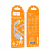 Фото Дата кабель Hoco X113 Beneficio Type-C to Type-C 60W (1m) (Gray) в магазине vchehle.ua